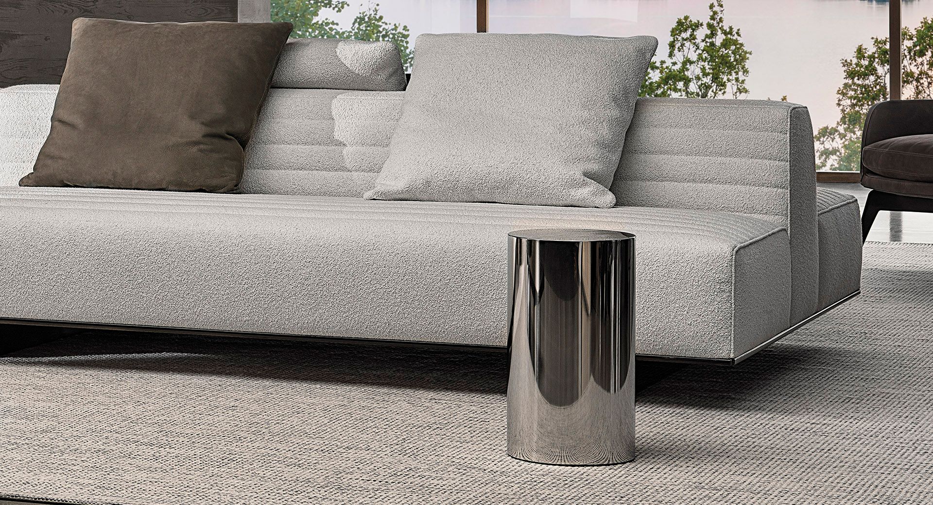 Круглый металлический журнальный столик Minotti Pilotis ARCH-00126862 - Вид №3