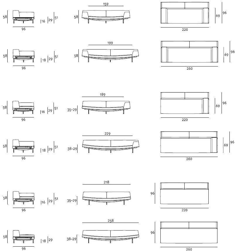 Living Divani Диван из ткани Sumo sun-id-1378692 - Вид №7