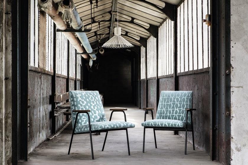 Élitis Жаккардовая бархатная ткань с графическими мотивами Rendez-vous sun-id-1409313 - Вид №1