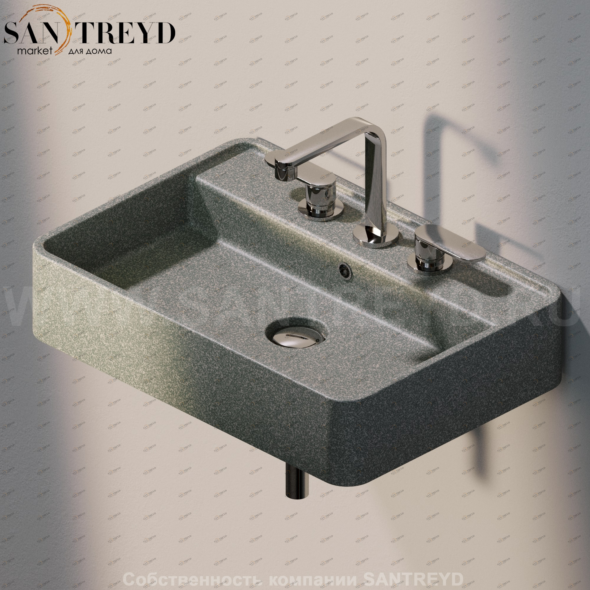 MW60S7037 Подвесная раковина настенная прямоугольная Ceramica Flaminia Miniwash серая