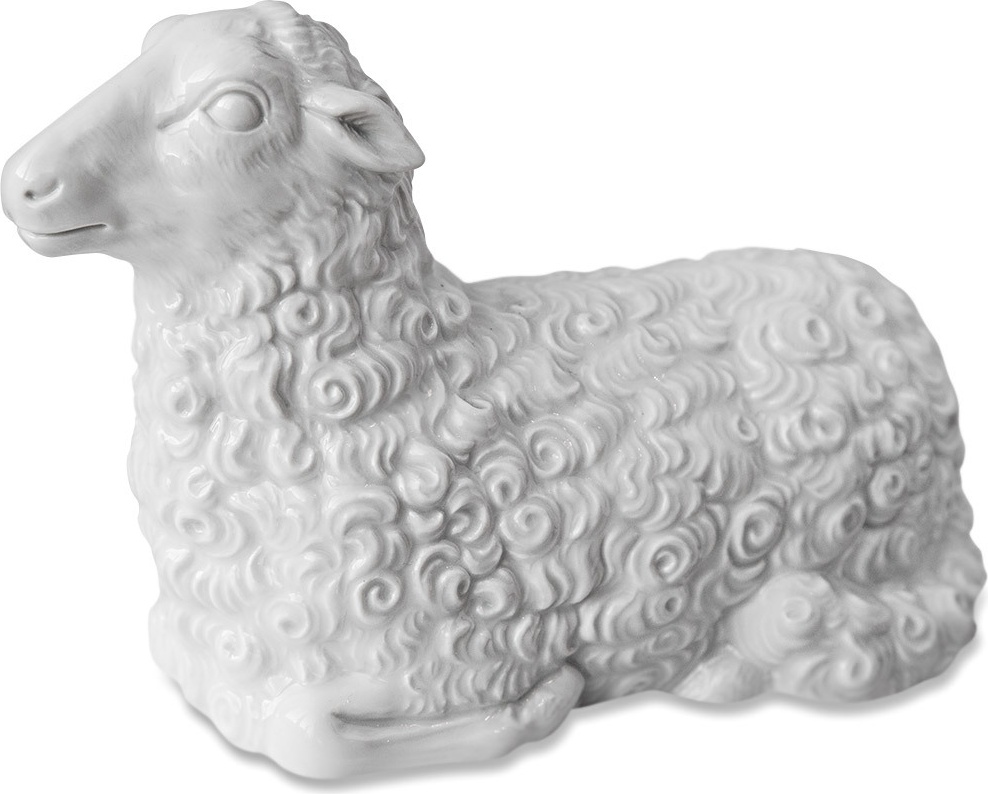 10532024 Meissen Фигурка 10см "Отдыхающий овен" (Эрих Ойме) Фарфор 