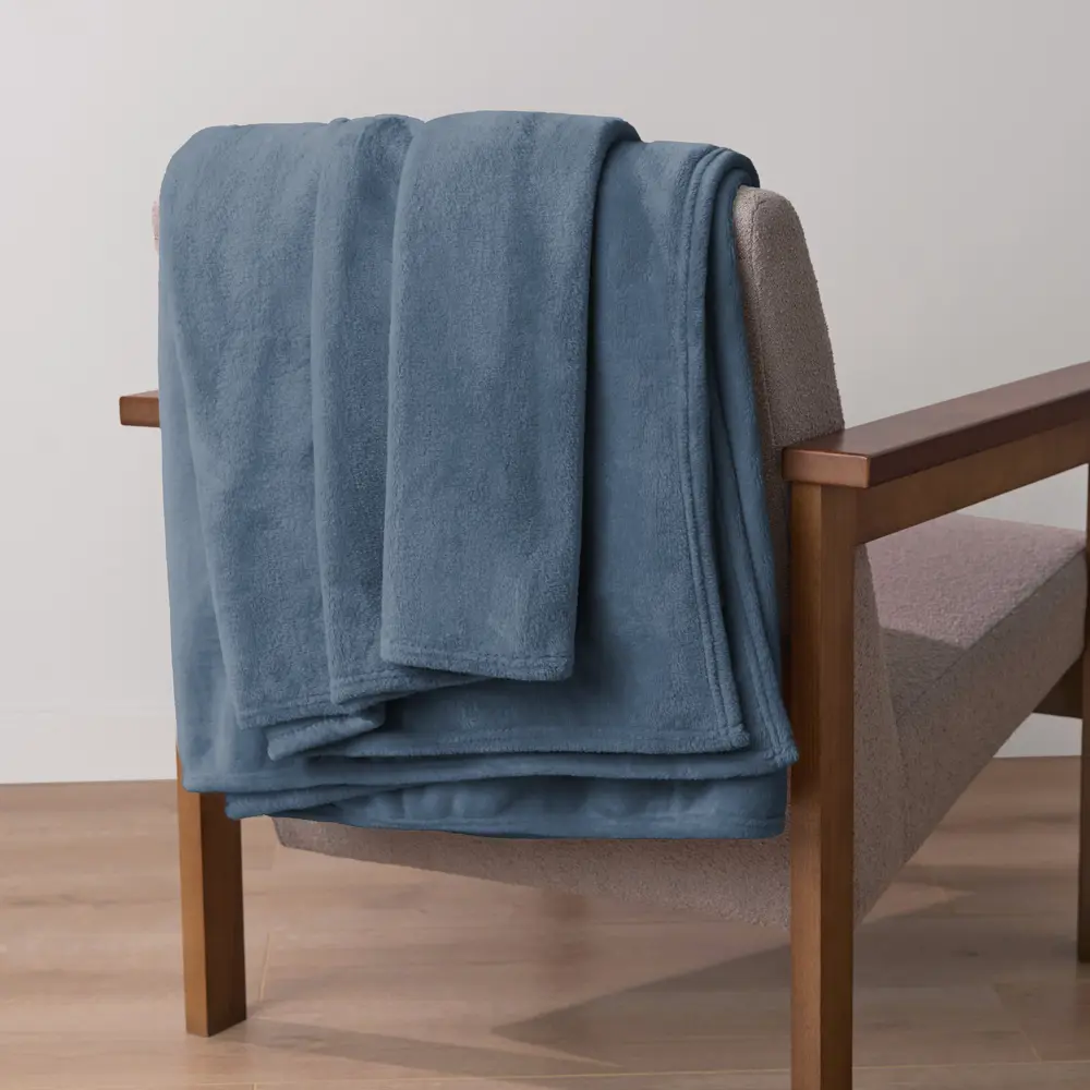 Плед KREAFORTA Flandria 200x220 см микрофибра цвет синий 89434096 STLM-2146045