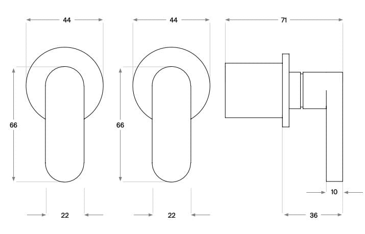 Набор для душа из нержавеющей стали с 3 отверстиями COCOON John Pawson ARCH-00052292 - Вид №3