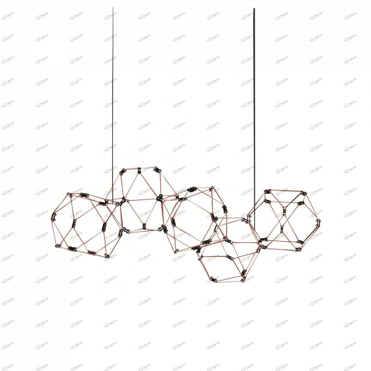 Светильник подвесной 120х75 см медный Lucciola MD18001068-5A DELIGHT COLLECTION ДИЗАЙНЕРСКИЕ 00-3883131 Медь 