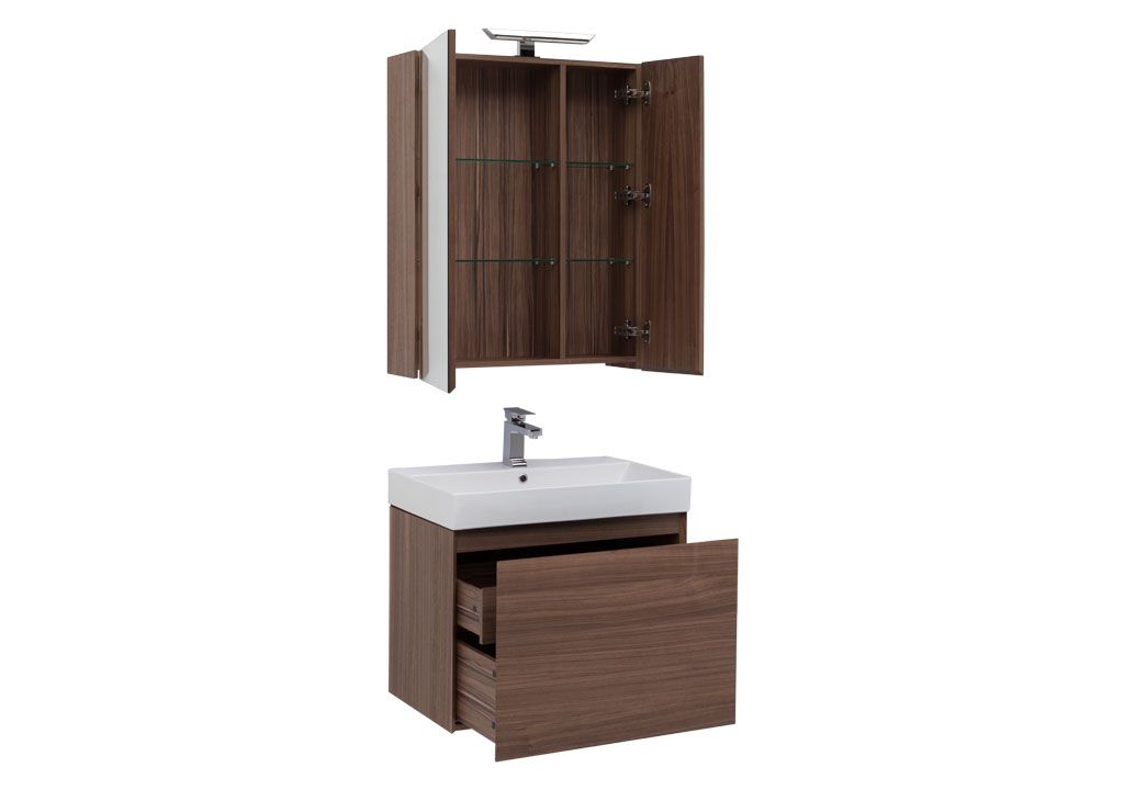 Мебель для ванной Aquanet Нью-Йорк 70 орех 00211660 - Вид №1