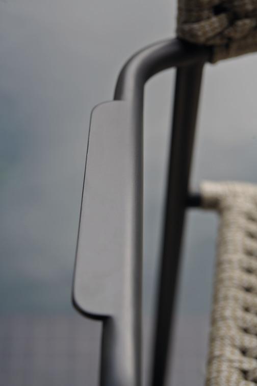 Стул белый веревка 11мм серебристый Manutti Echo MNST586 - Вид №11