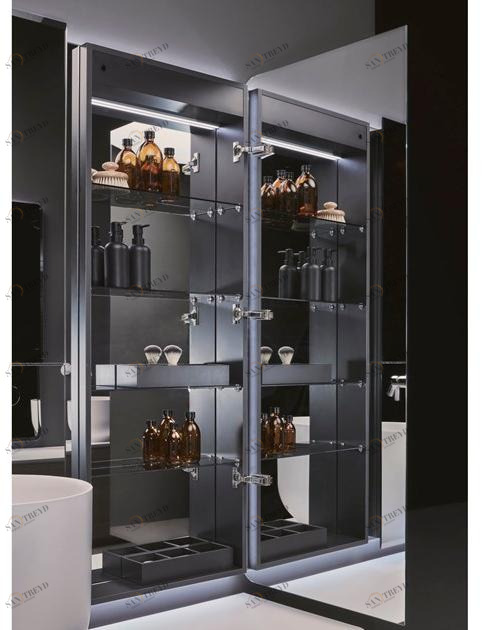 INBANI Настенное зеркало с контейнером для ванной Origin sun-id-1418592