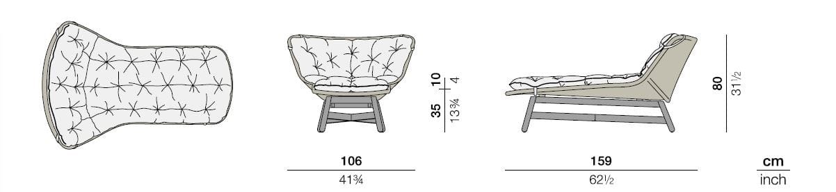 Ткань сад шезлонг DEDON MBRACE ARCH-00051278 - Вид №4