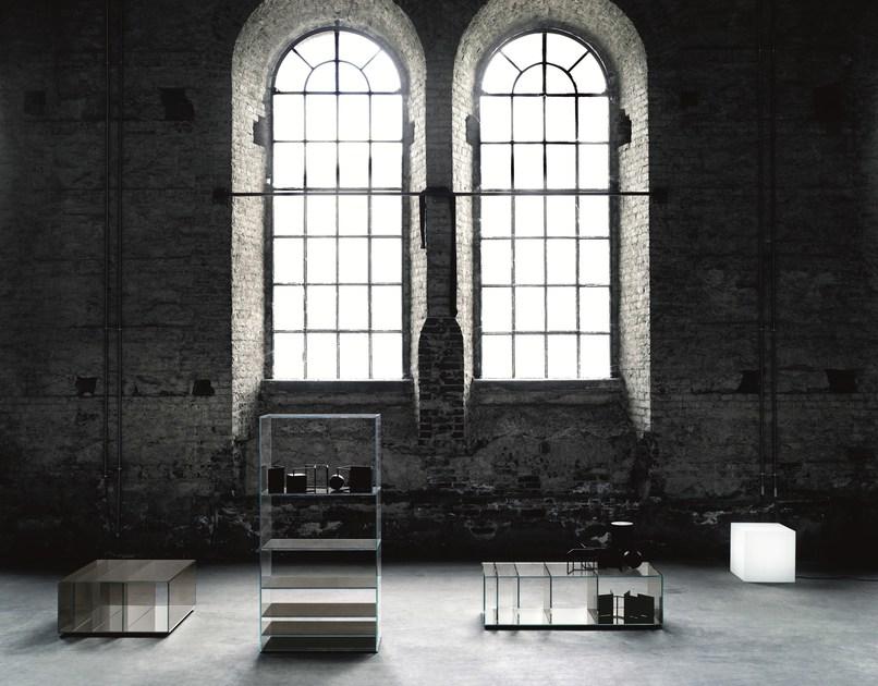 Glas Italia Прямоугольный журнальный столик из хрусталя с отделением для хранения вещей Deep sea sun-id-1381402 - Вид №2