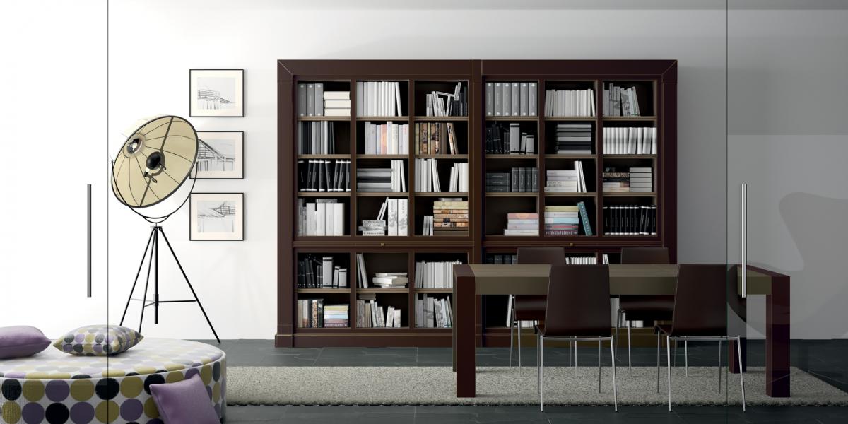 107437 Модульный книжный шкаф Contemporaneo 338 см La Ebanisteria Hamster 