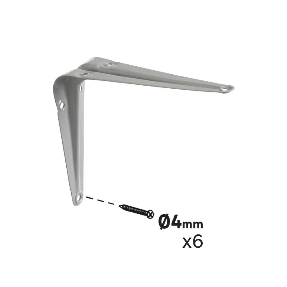 Утилитарный кронштейн Normo 10x12.5 см нагрузка до 10 кг цвет серый 89438042 STLM-2101451 Santreyd  - Вид №4