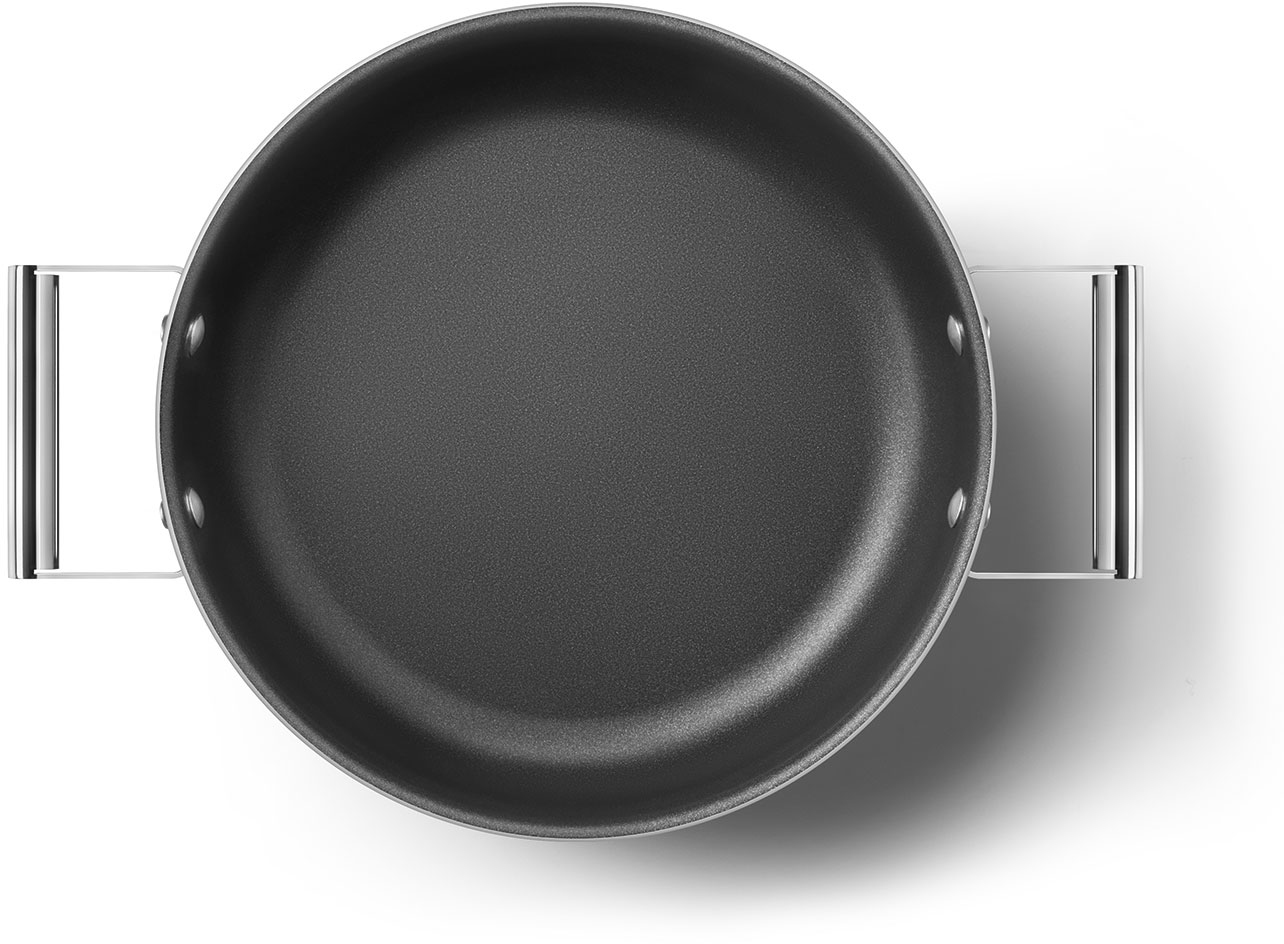 CKFD2811CRM Посуда / глубокая сковорода с двумя ручками и крышкой, 28 см, кремовая SMEG  - Вид №9