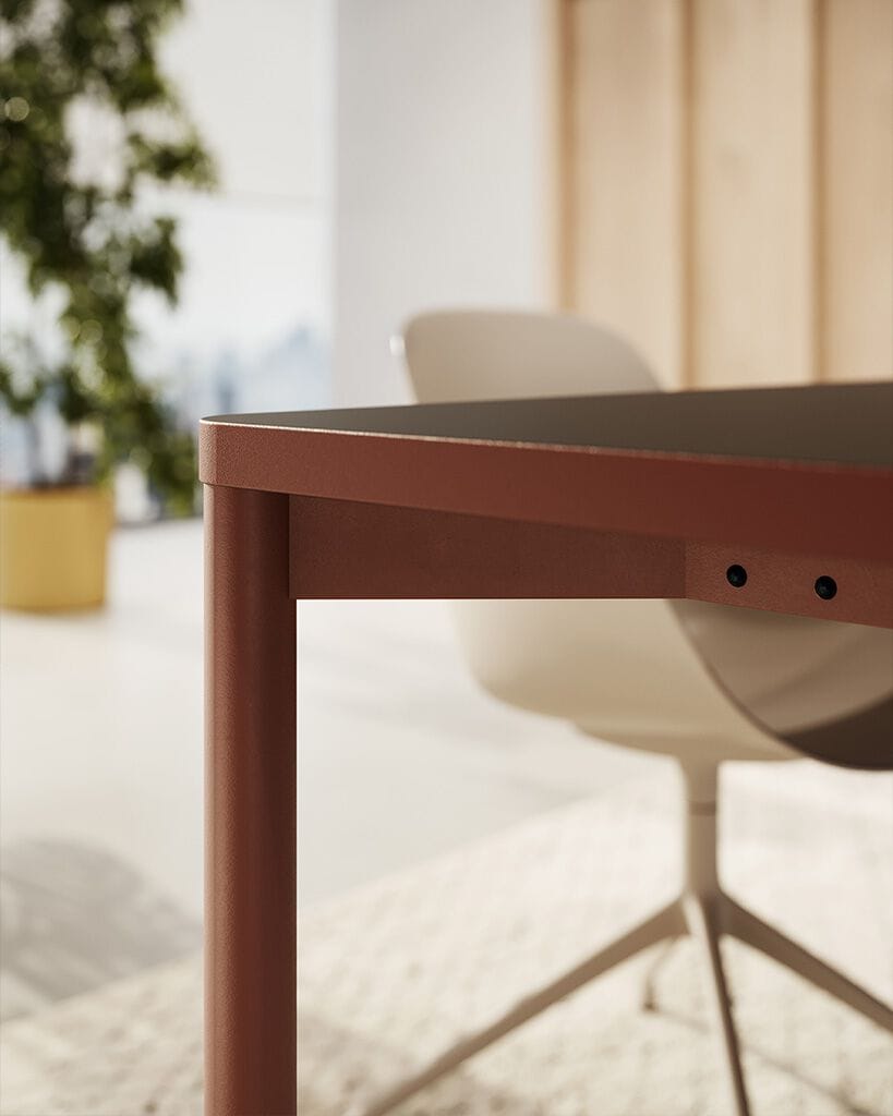 Квадратный стол из стали и дерева Infiniti Versable ARCH-00140697 - Вид №1