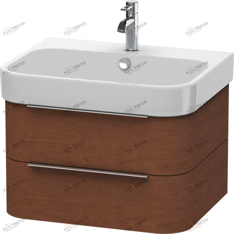 H2636401313 Тумбочка подвесная Happy D.2 #H26364 625 x 480 мм Американский орех, натуральный шпон Duravit