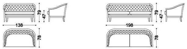 OPERA CONTEMPORARY Тафтинговый диван из ткани Marta sun-id-1406478 - Вид №1