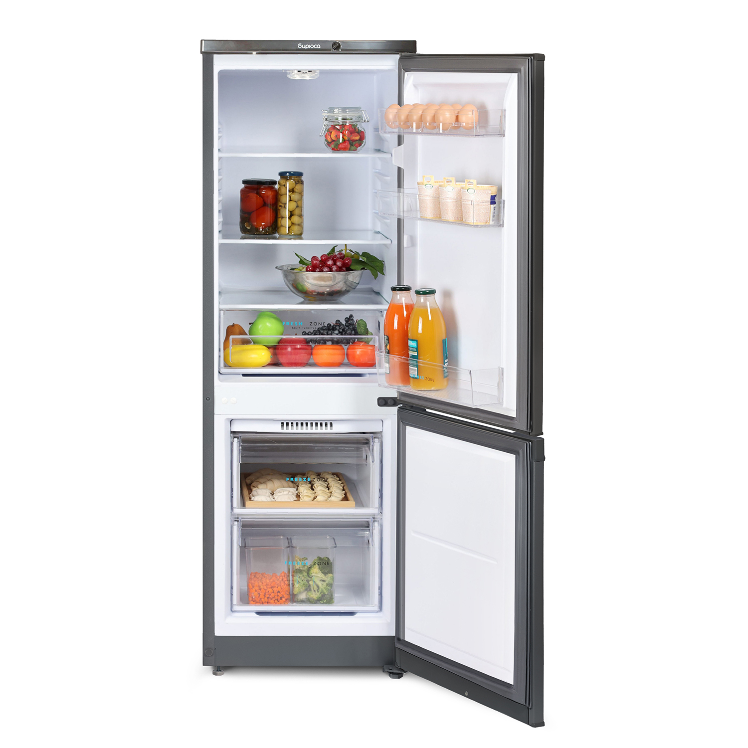 9283702 Холодильник с морозильником   БИРЮСА W418 серый STDN-0058334 - Вид №4