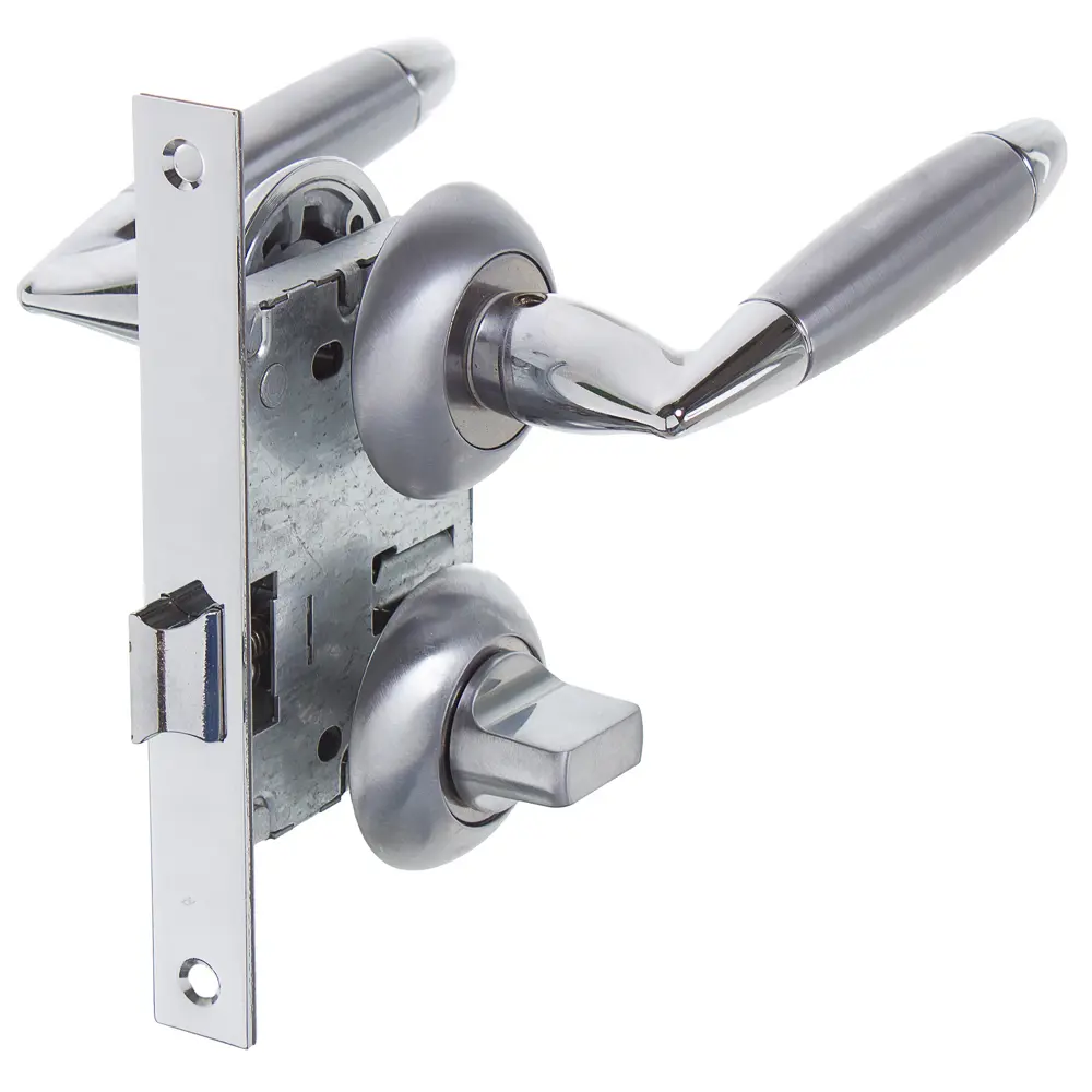 Комплект дверной ручки Inspire ZCL №3 53-L1/S1 с запиранием, цвет хром 15834411 STLM-2132959  - Вид №1