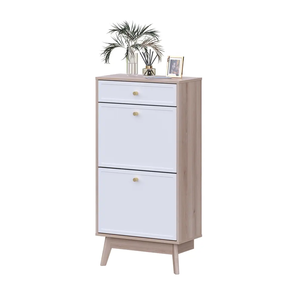 Обувница KONSENSA Лион Амьен 60x120x30 см 1 секция ЛДСП цвет белый/коричневый STLM-2065561 - Вид №9