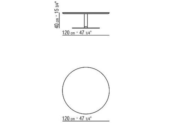 Низкий круглый журнальный столик Flexform ERI ARCH-00104521 - Вид №4