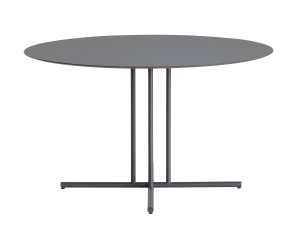 Круглый садовый стол из HPL и металла