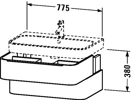 H2636501111 Happy D.2 Тумбочка подвесная Кашемировый дуб Duravit - Вид №1