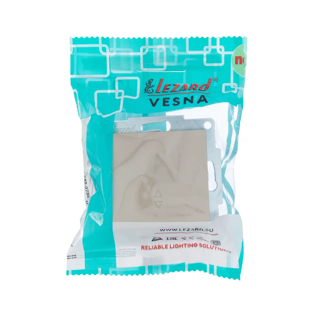 Проходной выключатель Lezard Vesna 1-клавишный, цвет титан 87103844 STLM-1564529 - Вид №5
