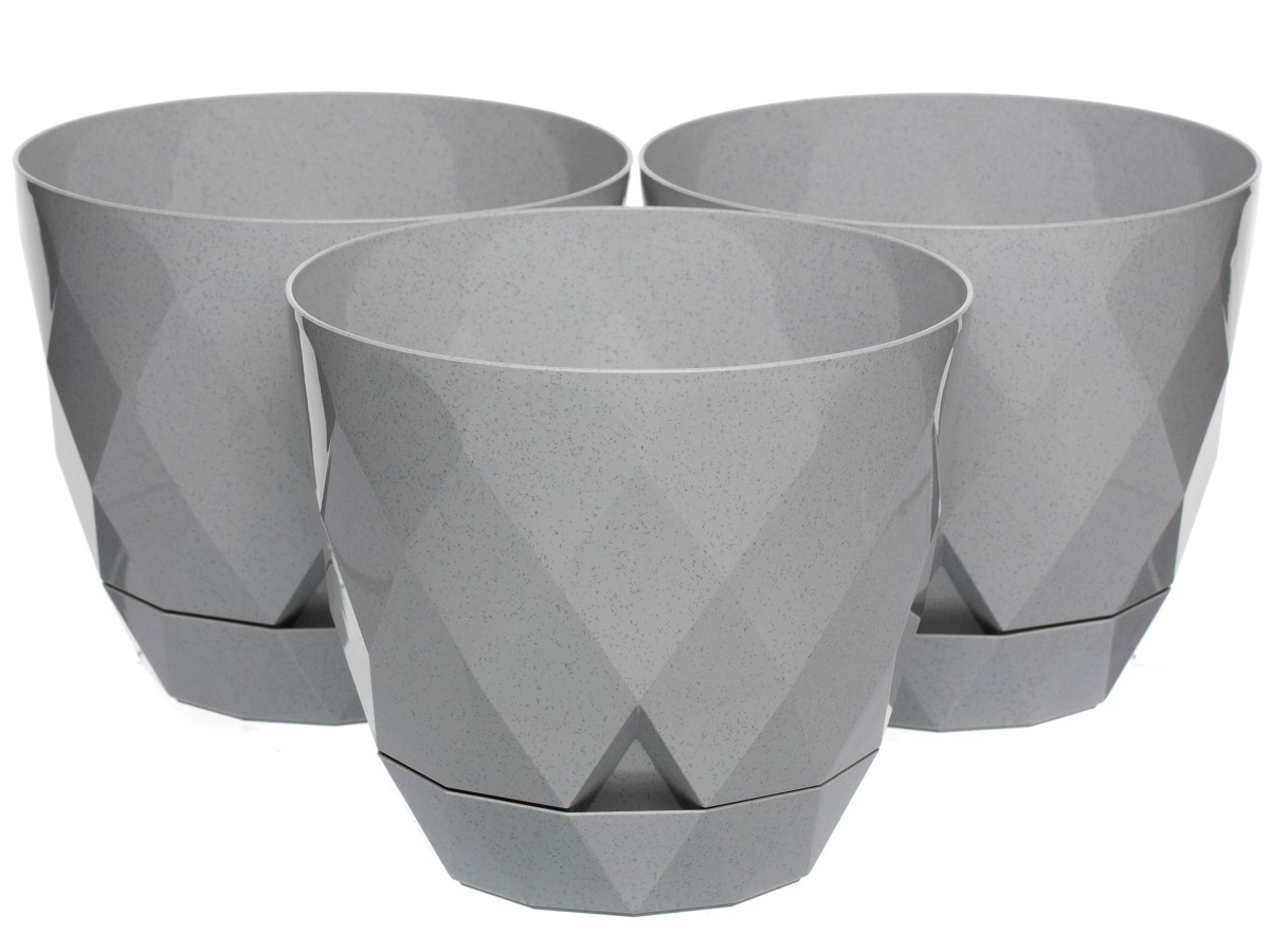 Горшок для цветов Rico 2.4L Grey NAVAKO 16025 - Вид №3