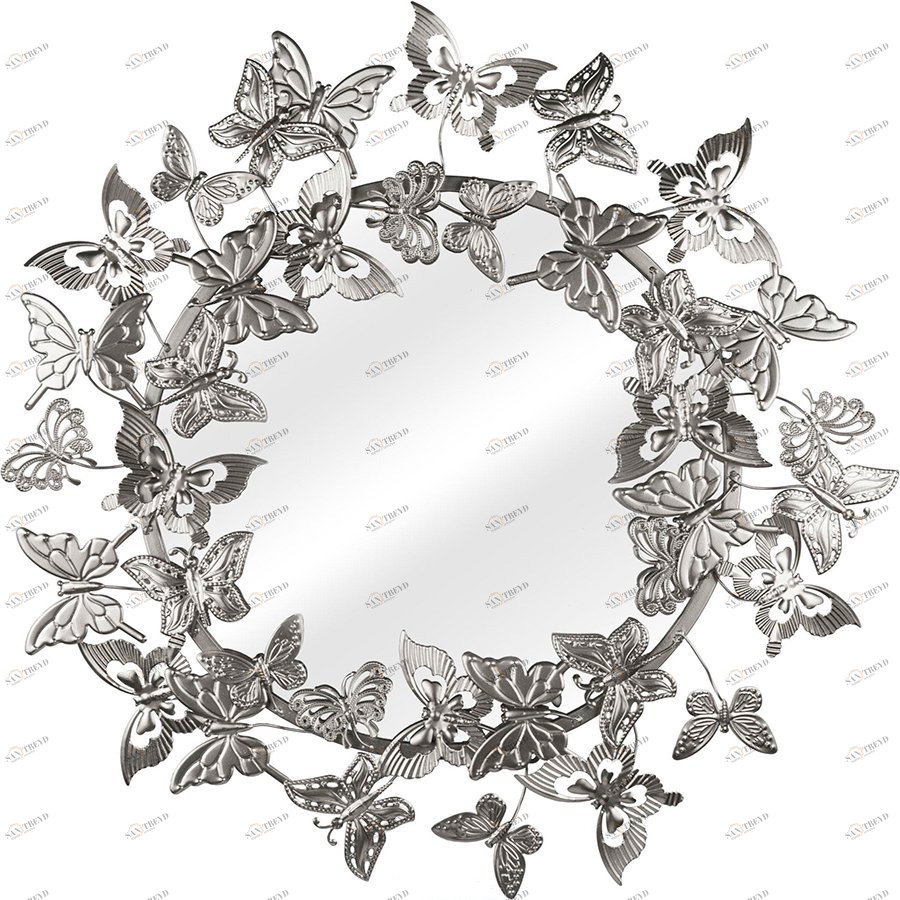 Зеркало круглое металлическое 74 см серебряное Tomas Stern TOMAS STERN ДИЗАЙНЕРСКИЕ 00-3872589 Серебро 