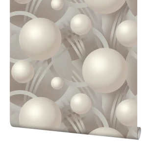 Обои флизелиновые Palitra Family Grandpop - бежевые с текстурой тиснения 89374383