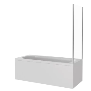 Ширма на ванну Screen 75x140 см прозрачное стекло профиль хром 82866153 STLM-2003901