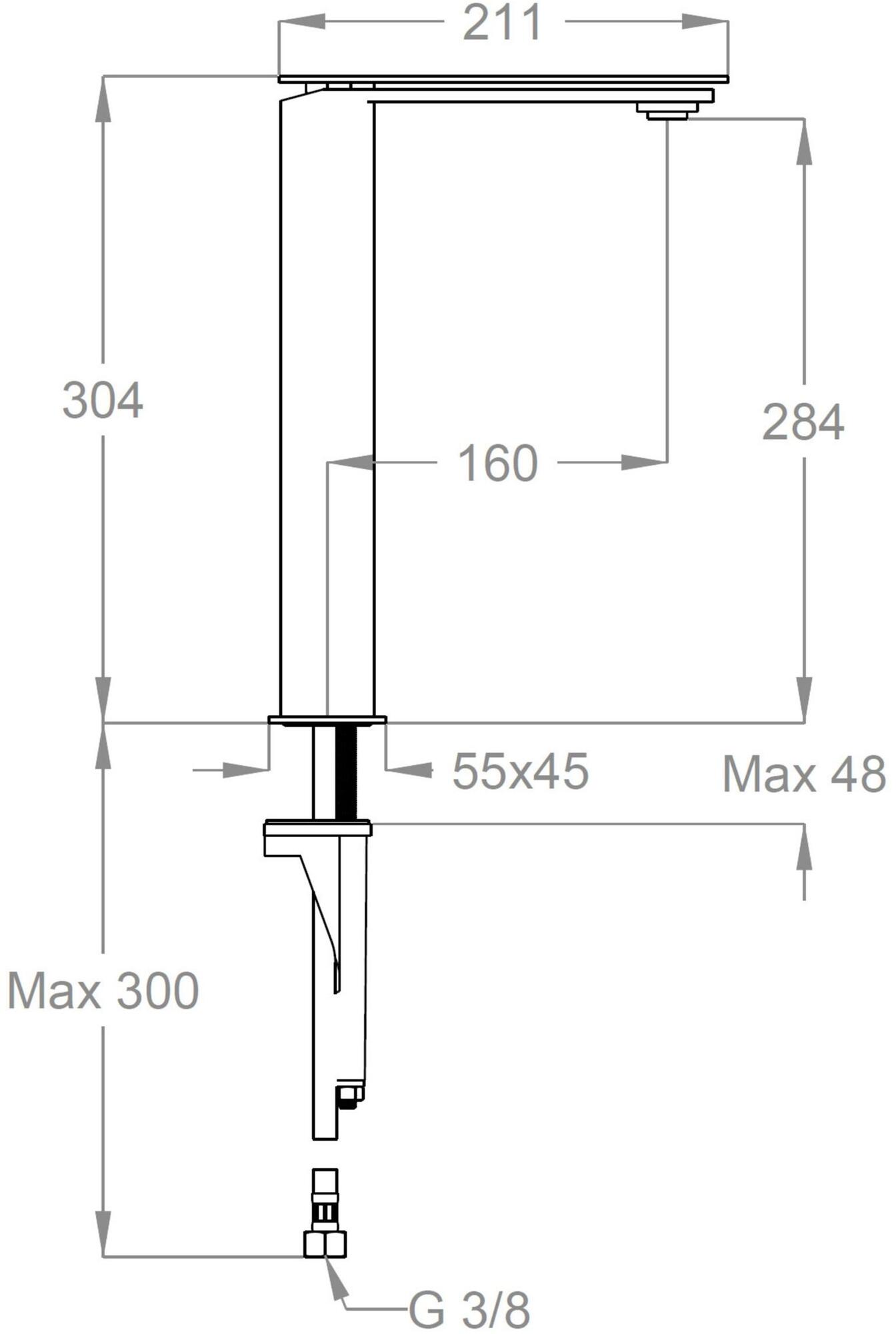 Fir Italia Смеситель для раковины на столешнице из нержавеющей стали Playsteel 58 5811500 - Вид №1