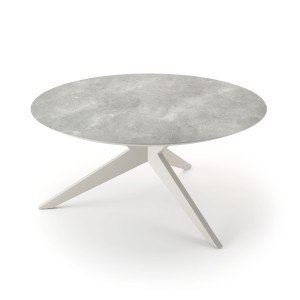 Круглый керамический садовый стол