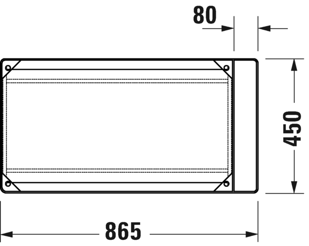 0031124600 DuraSquare Консоль металлическая подвесная **
Черный матовый Black Matt Duravit - Вид №3