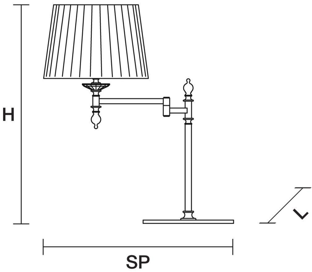 Masiero Регулируемая настольная лампа из латуни Brass & spots sun-id-1471036 - Вид №2