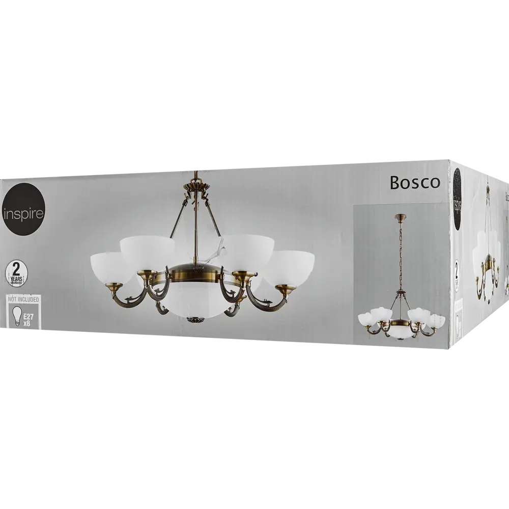 Люстра Inspire Боско 8xE27x60 Вт, металл/стекло STLM-2067539 - Вид №7