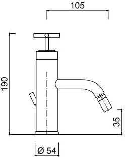 Rubinetteria Giulini Смеситель для биде, однорычажный Elica F9207a - Вид №1