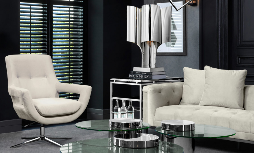 Вращающееся кресло Flavio от Eichholtz EICHHOLTZ ДИЗАЙНЕРСКИЕ, EICHHOLTZ 062272 Серый  - Вид №2