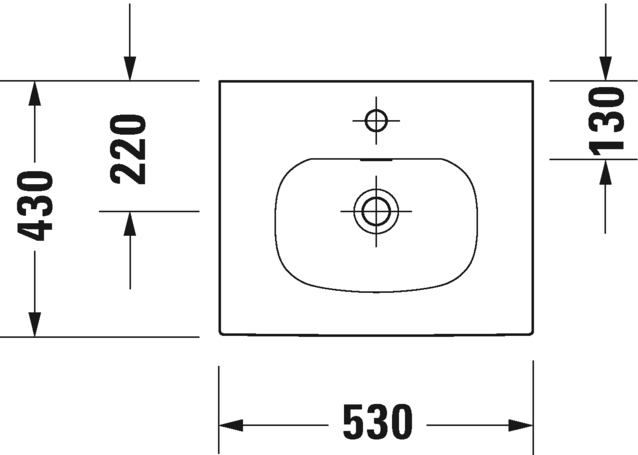 2344530060 Подвесная раковина настенная овальная Duravit Viu - Вид №1