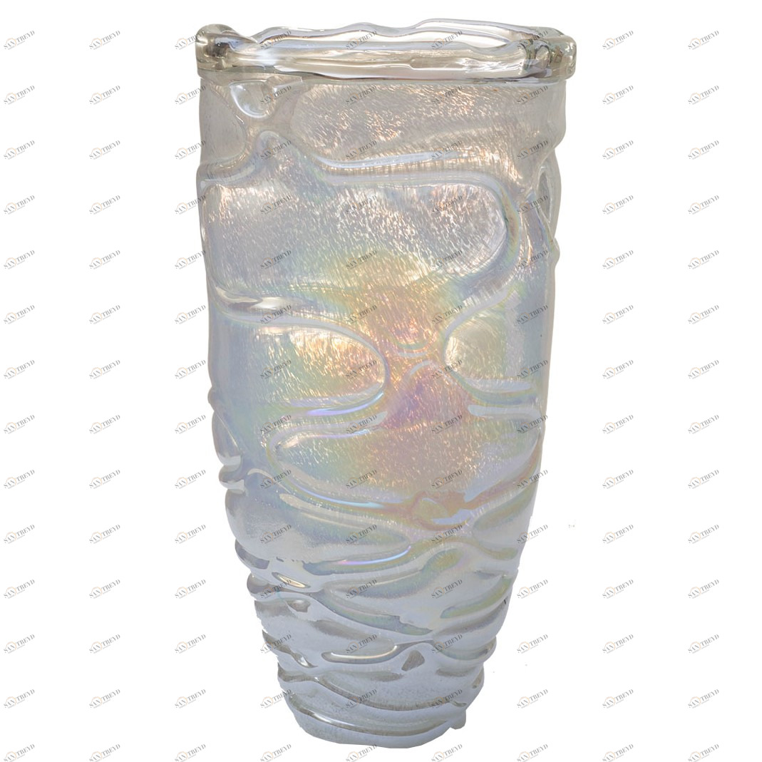 Ваза стеклянная белая 33х16,5х2,5 от Garda Decor GARDA DECOR - 209348 Белый 