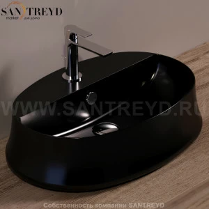 SH05NERO Накладная раковина на столешницу  овальная Simas Sharp