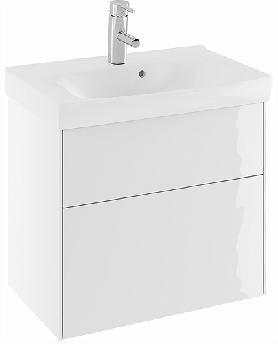 47430 IFO Sense тумба под умывальник, с двумя ящиками, W = 600 мм, W1 = 622 мм, белый - Вид №3