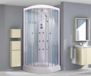 Душевая кабина NG-301-01N (900х900х2200) низкий поддон(16см) стекло МОЗАИКА