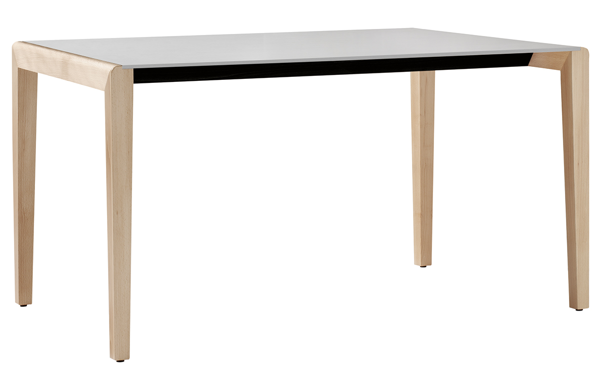 Dalton 615 Стол с каркасом из ясеня и столешницей из цельного ламината HPL. Et al. Dalton