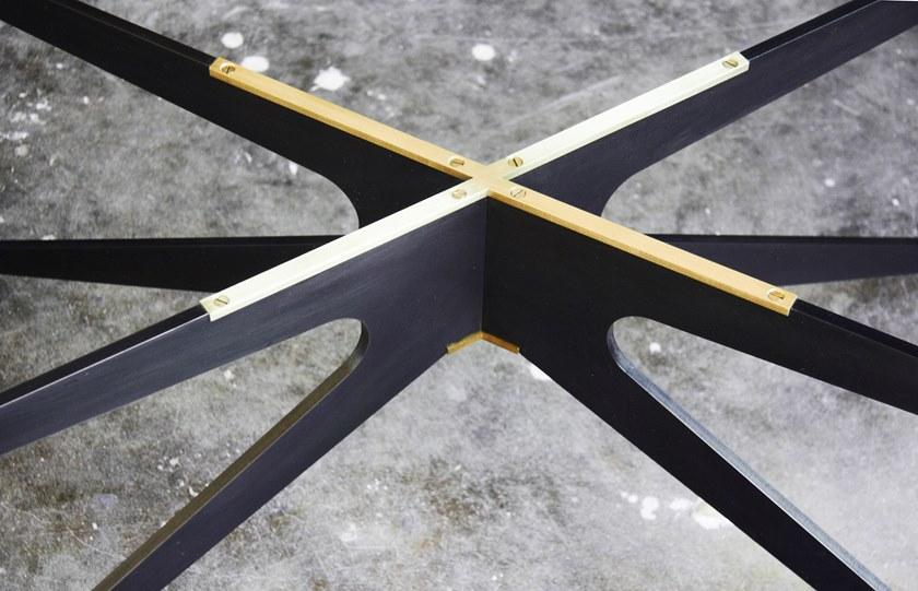 GABRIEL SCOTT Прямоугольный журнальный столик из стали и стекла для гостиной Dean sun-id-1396351 - Вид №6