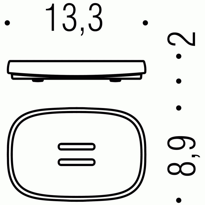 B30400CR B3040 Мыльница настольная COLOMBO TRENTA Colombo Design - Вид №1