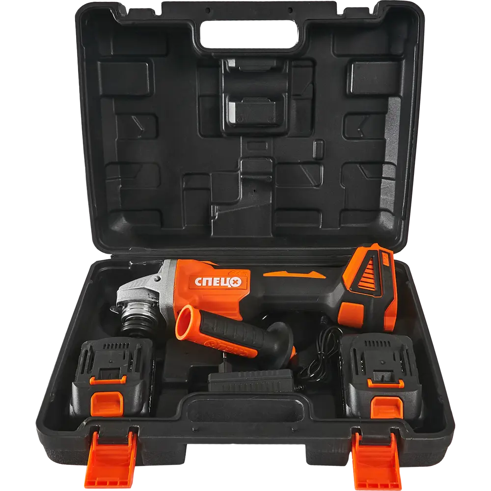 Аккумуляторная болгарка СПЕЦ БШУ-125-18ЛИ/Б с двумя батареями 88933255 STLM-1339526 - Вид №5