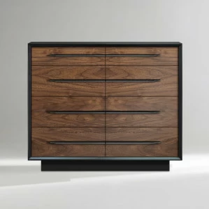 Комод с 8 ящиками 104 см американский орех Garon ACWD GARON 00-3981964 Коричневый;орех;черный