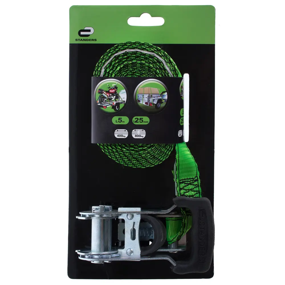 Ремень Standers 25 мм 5 м, полиэстер, цвет зелёный STLM-2191523 - Вид №2