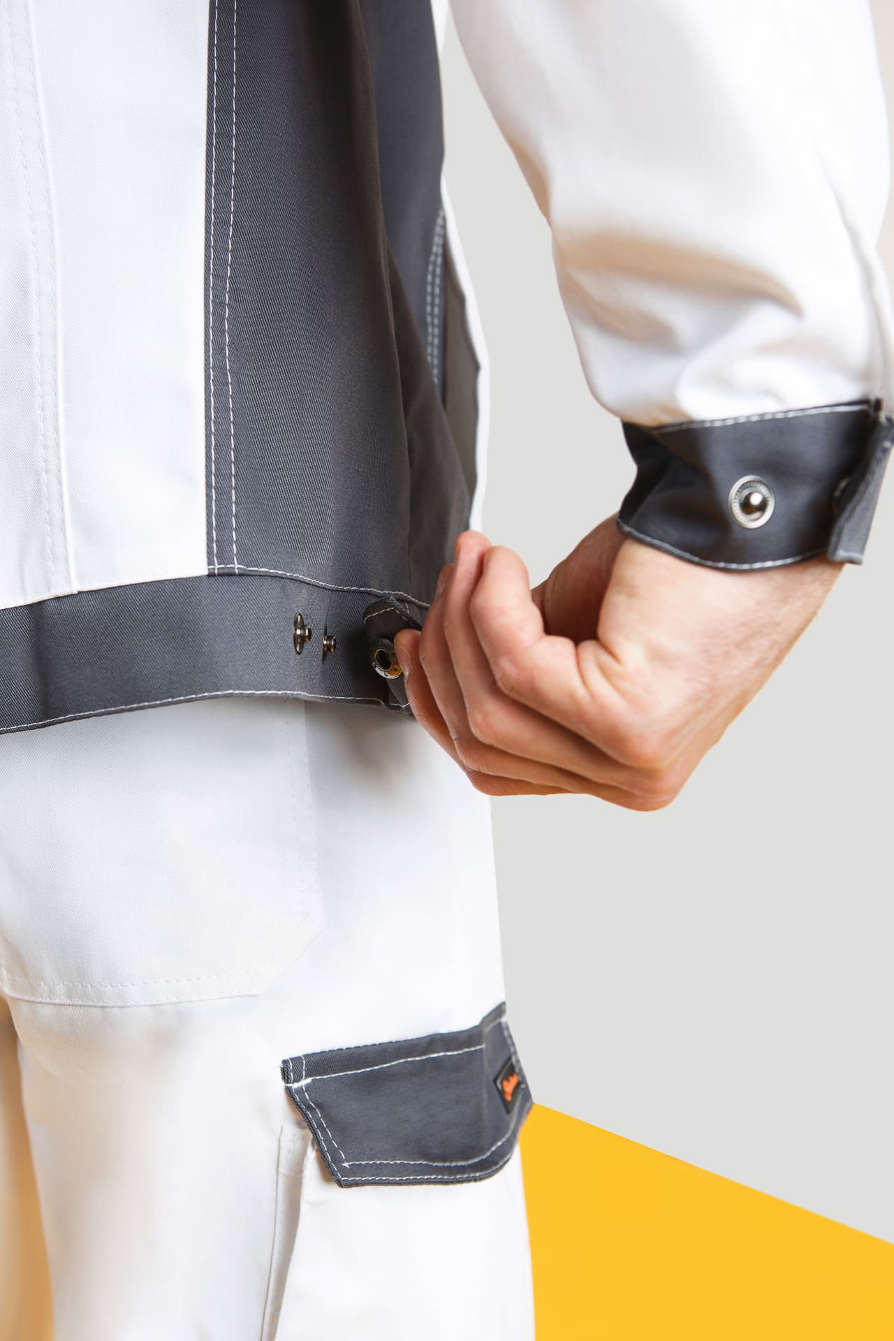 4974830 Костюм  NEW белый графит STATUS  Летняя спецодежда  размер 56-58/182-188  - Вид №12