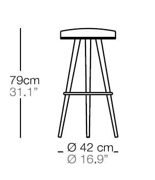 Высокий тканевый садовый стул с подставкой для ног Bivaq Vint ARCH-00125335 - Вид №5